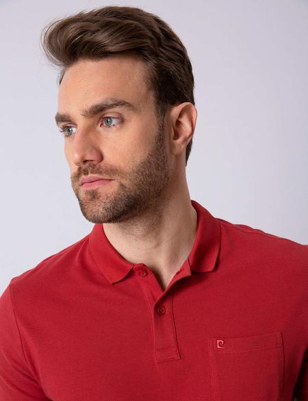 Kırmızı Regular Fit Polo Yaka Basic Tişört - 50204835068