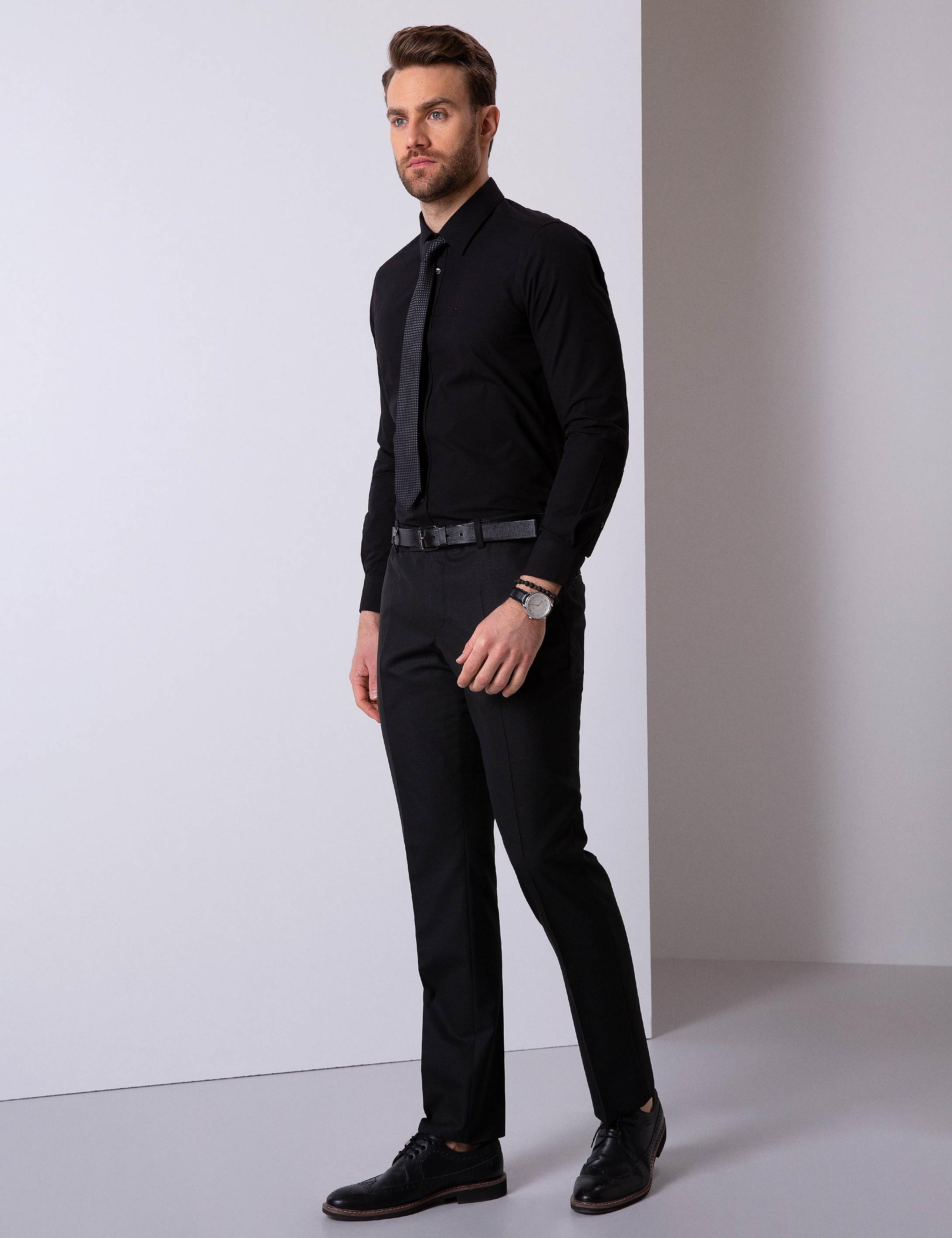 Siyah Slim Fit Pantolon