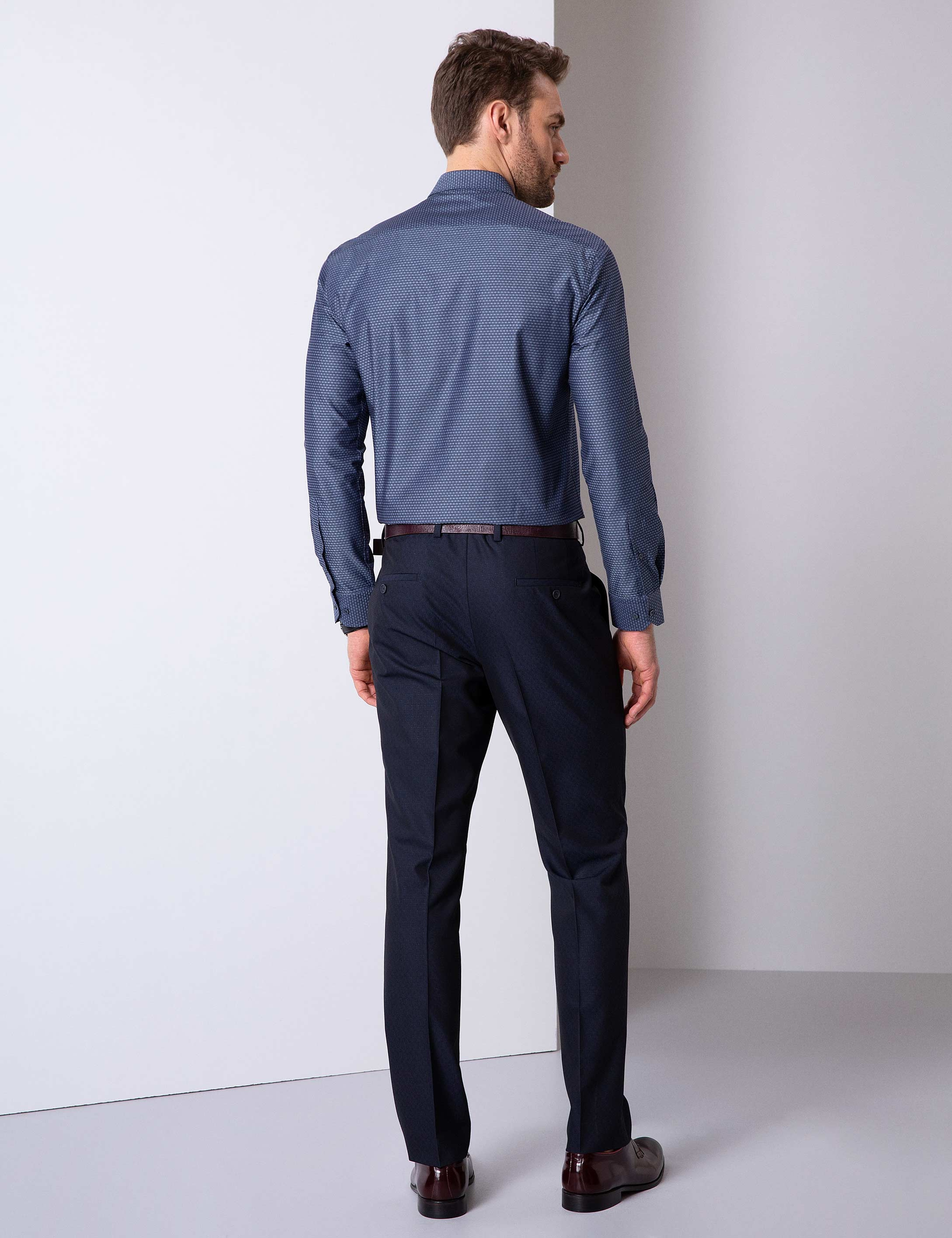 Lacivert Slim Fit Pantolon - Image 3