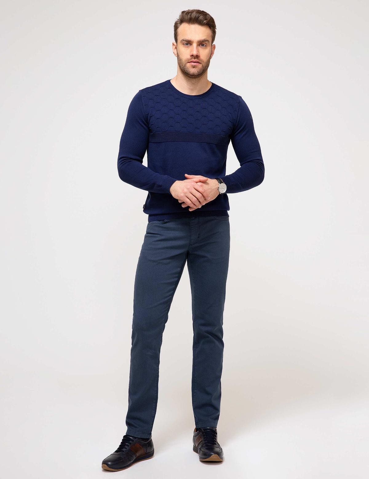 Lacivert Slim Fit Triko Kazak - 50204967001