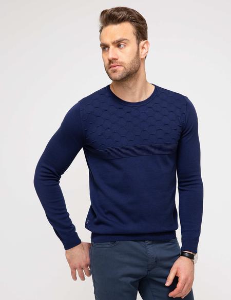 Lacivert Slim Fit Triko Kazak - 50204967001