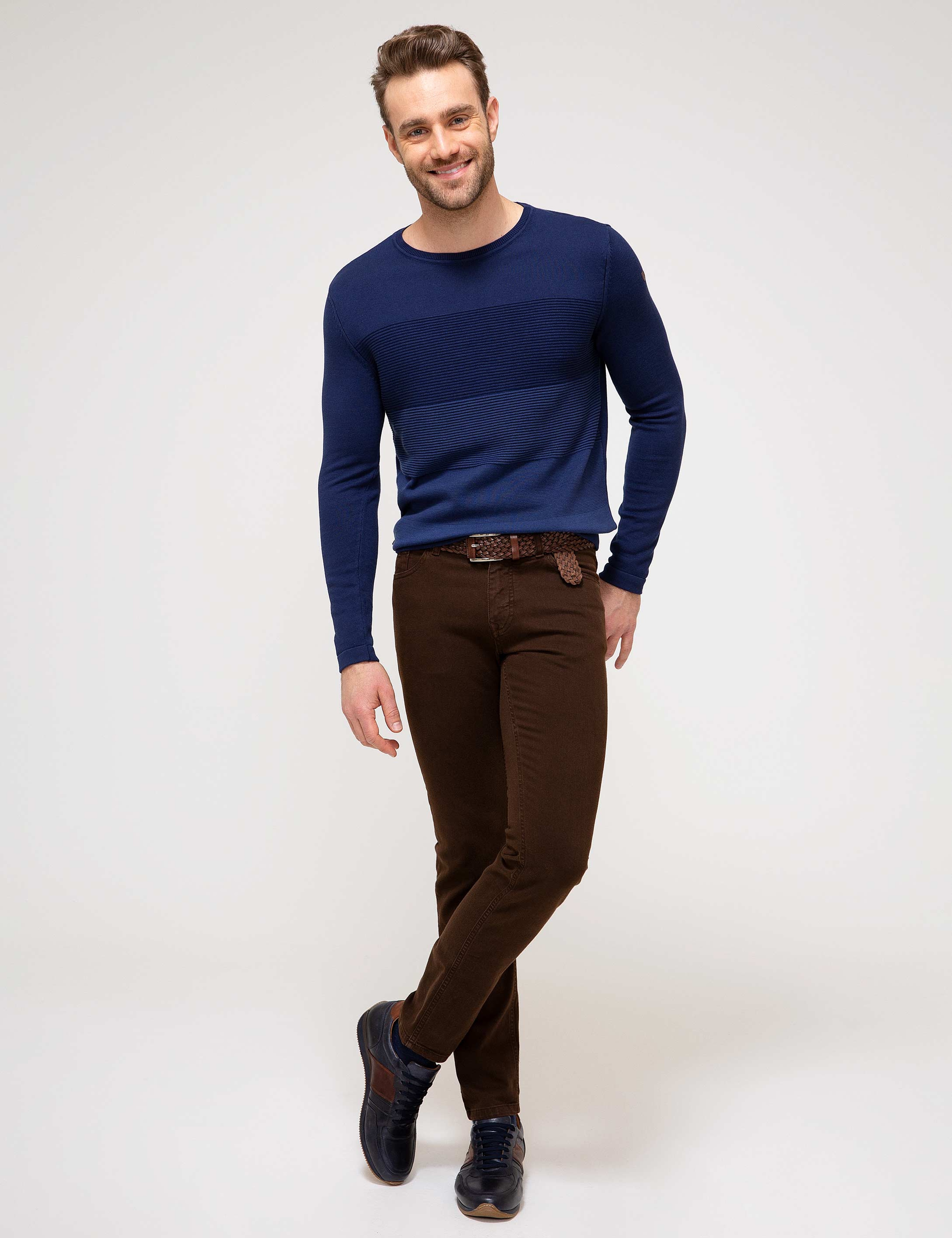 Lacivert Slim Fit Kazak - Image 3