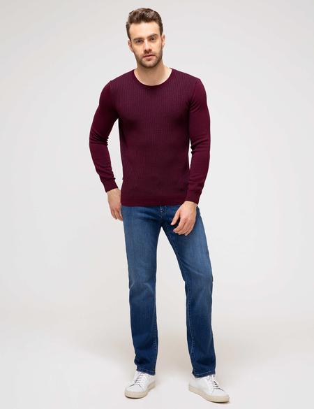 Bordo Slim Fit Triko Kazak - 50205253011
