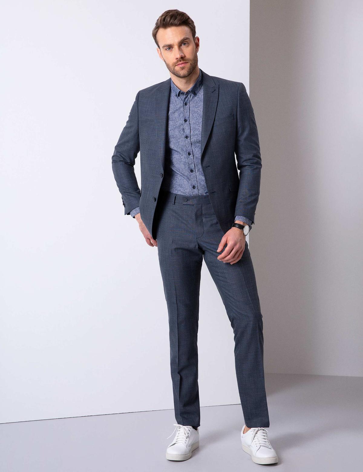 Lacivert Slim Fit Takım Elbise