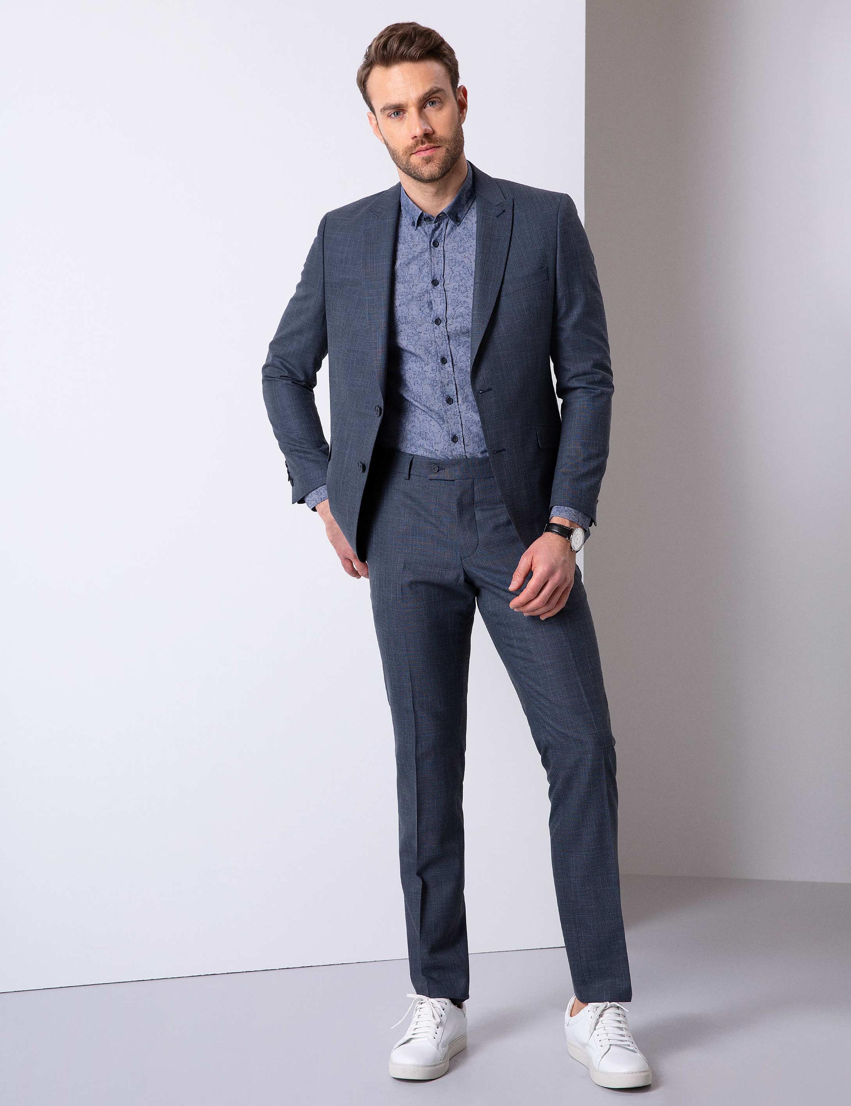 Lacivert Slim Fit Takım Elbise