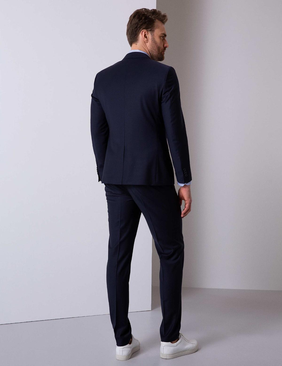 Lacivert Ekstra Slim Fit Yelekli Takım Elbise - 50205404053