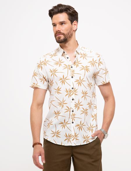 Kiremit Slim Fit Kısa Kollu Gömlek - 50205408004