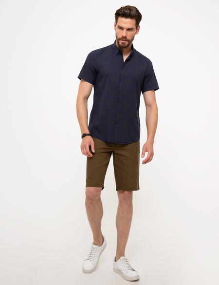 Lacivert Slim Fit Kısa Kollu Gömlek - 50205408013