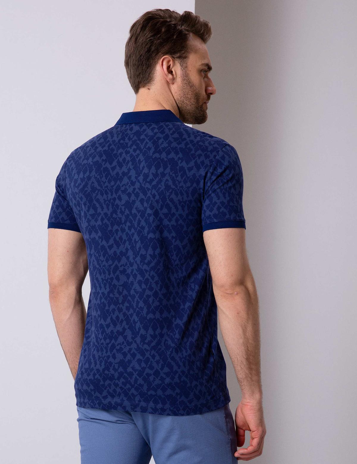 Lacivert Slim Fit Polo Yaka T-Shirt - 50205612008