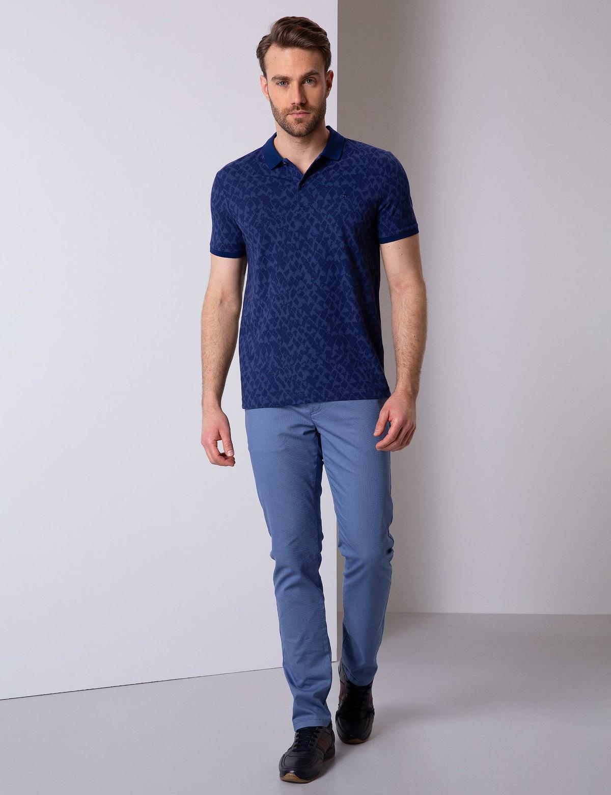 Lacivert Slim Fit Polo Yaka T-Shirt - 50205612008