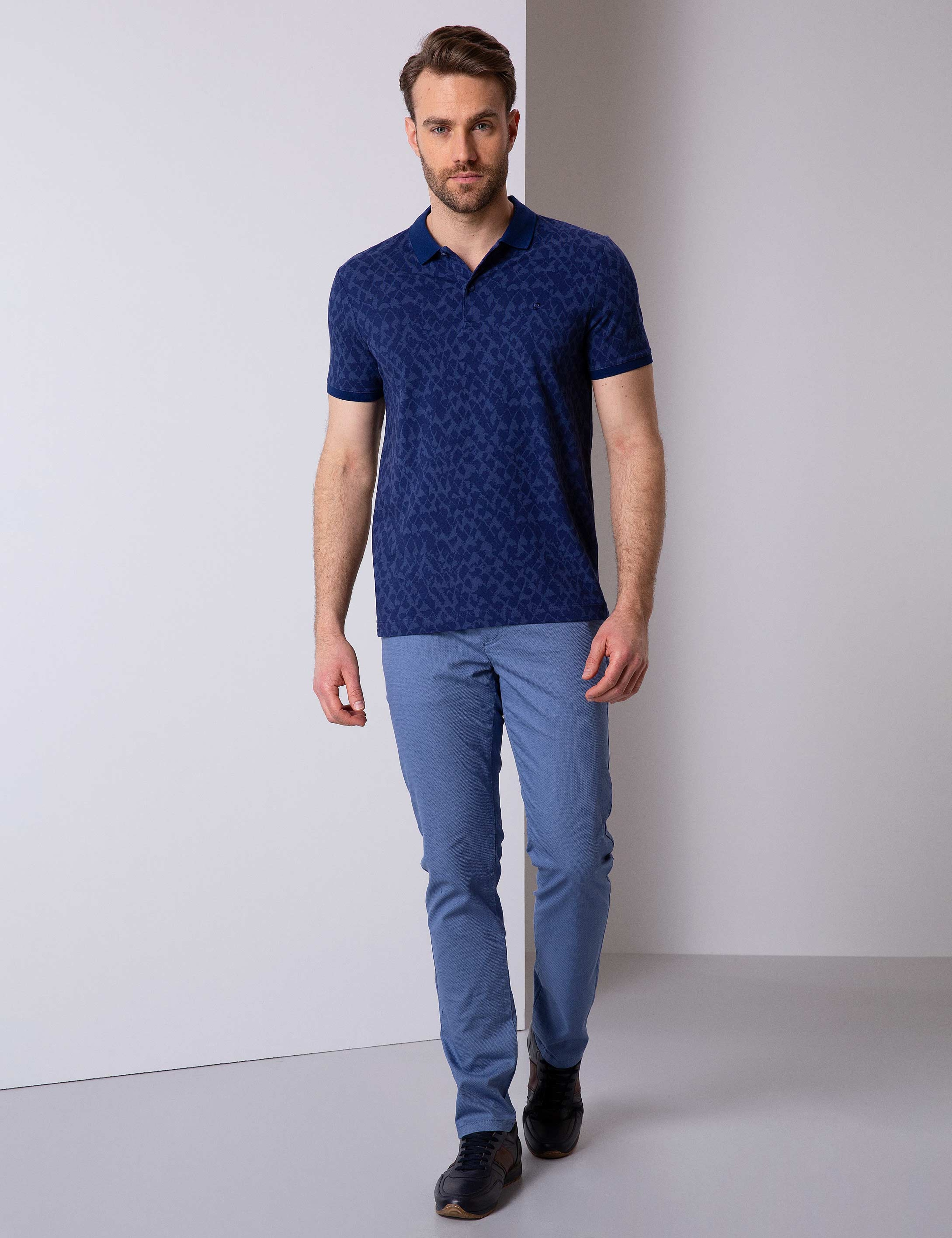 Lacivert Slim Fit Polo Yaka T-Shirt - Image 2