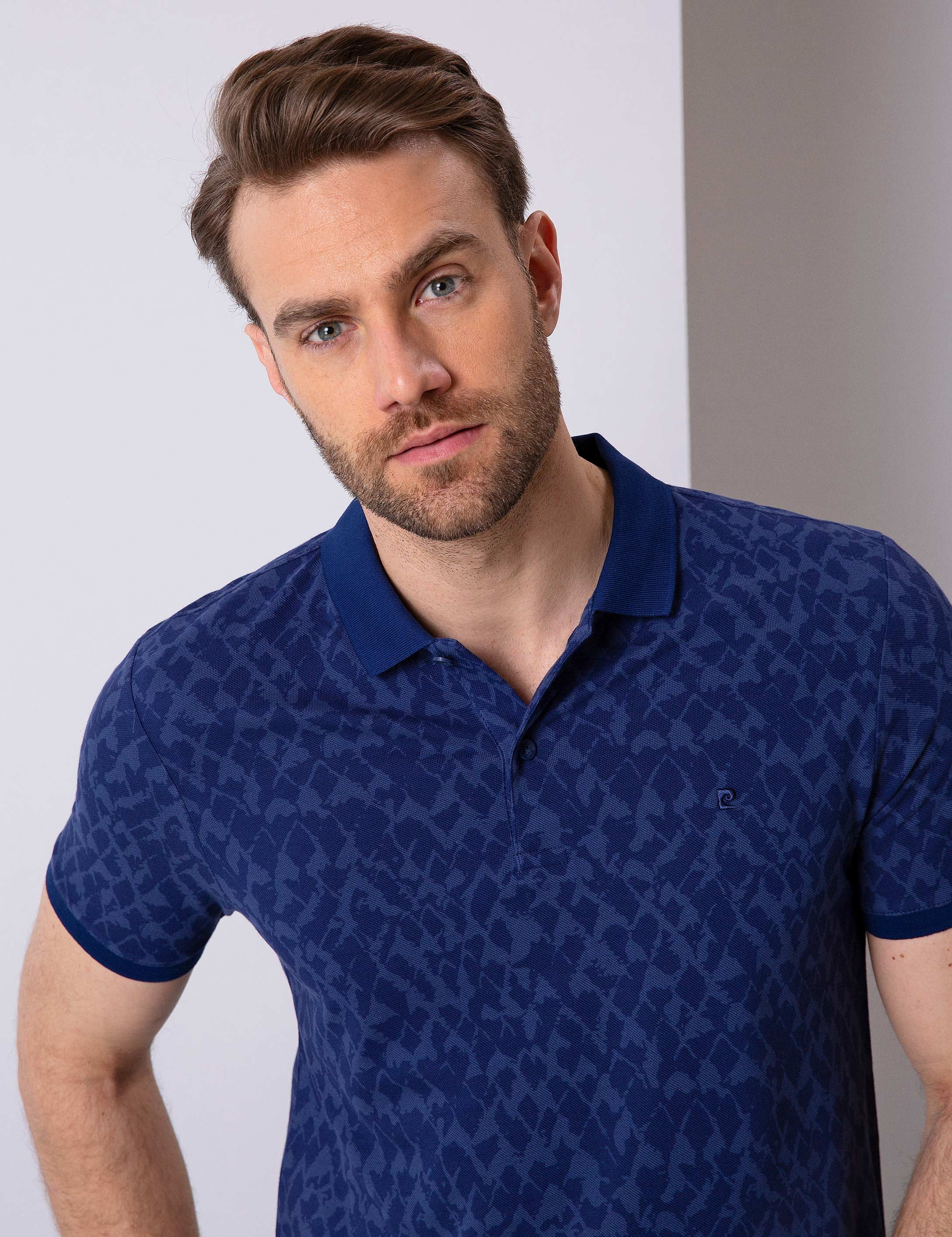 Lacivert Slim Fit Polo Yaka T-Shirt - Image 3