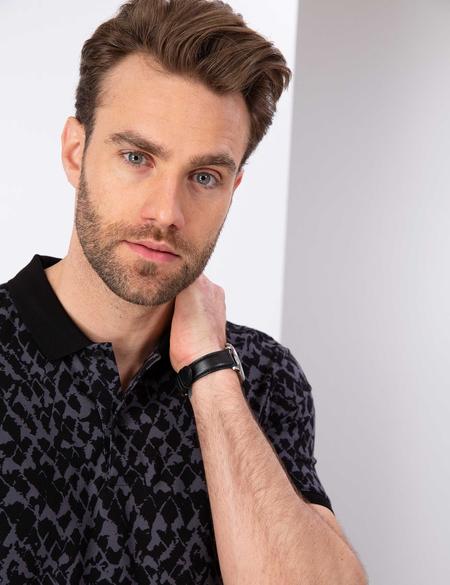 Siyah Slim Fit Polo Yaka T-Shirt - 50205612011