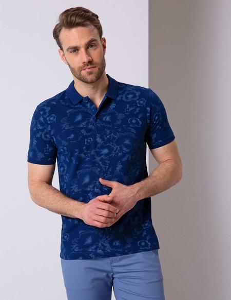 Lacivert Slim Fit Polo Yaka T-Shirt - 50205617019