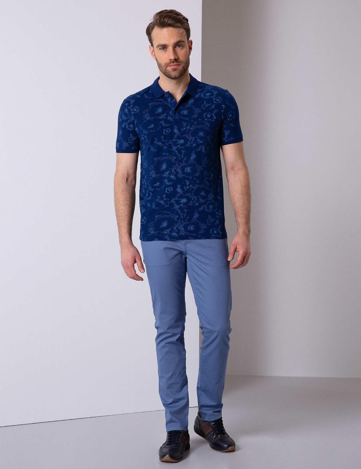 Lacivert Slim Fit Polo Yaka T-Shirt - 50205617019