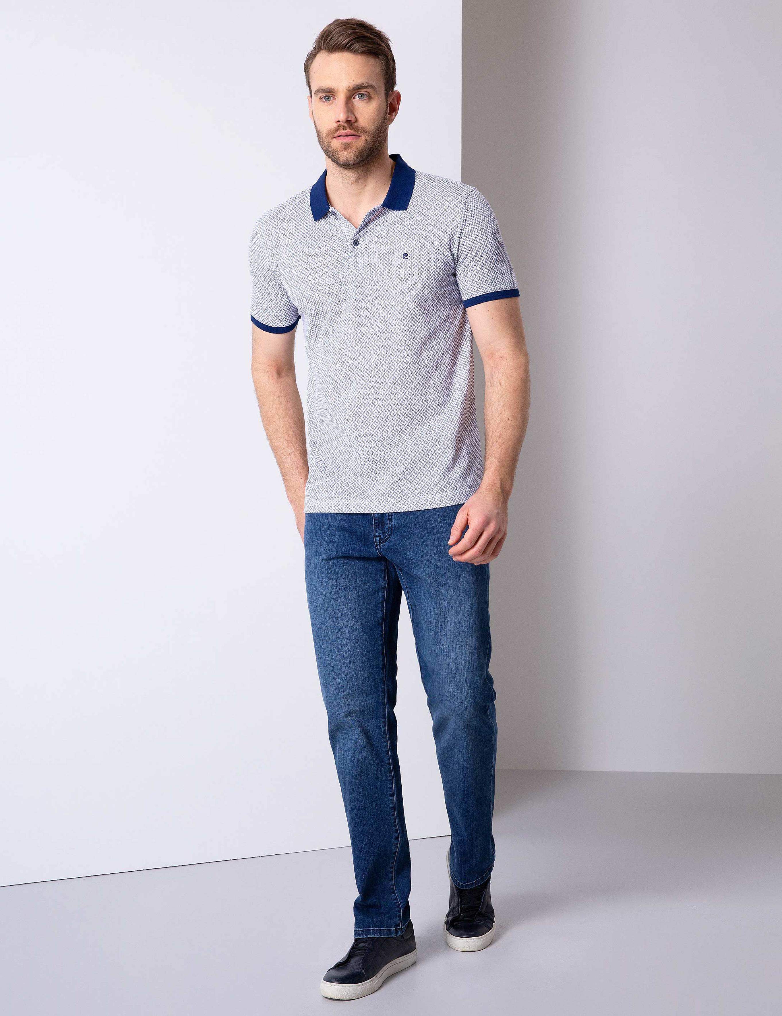 Lacivert Slim Fit Polo Yaka T-Shirt
