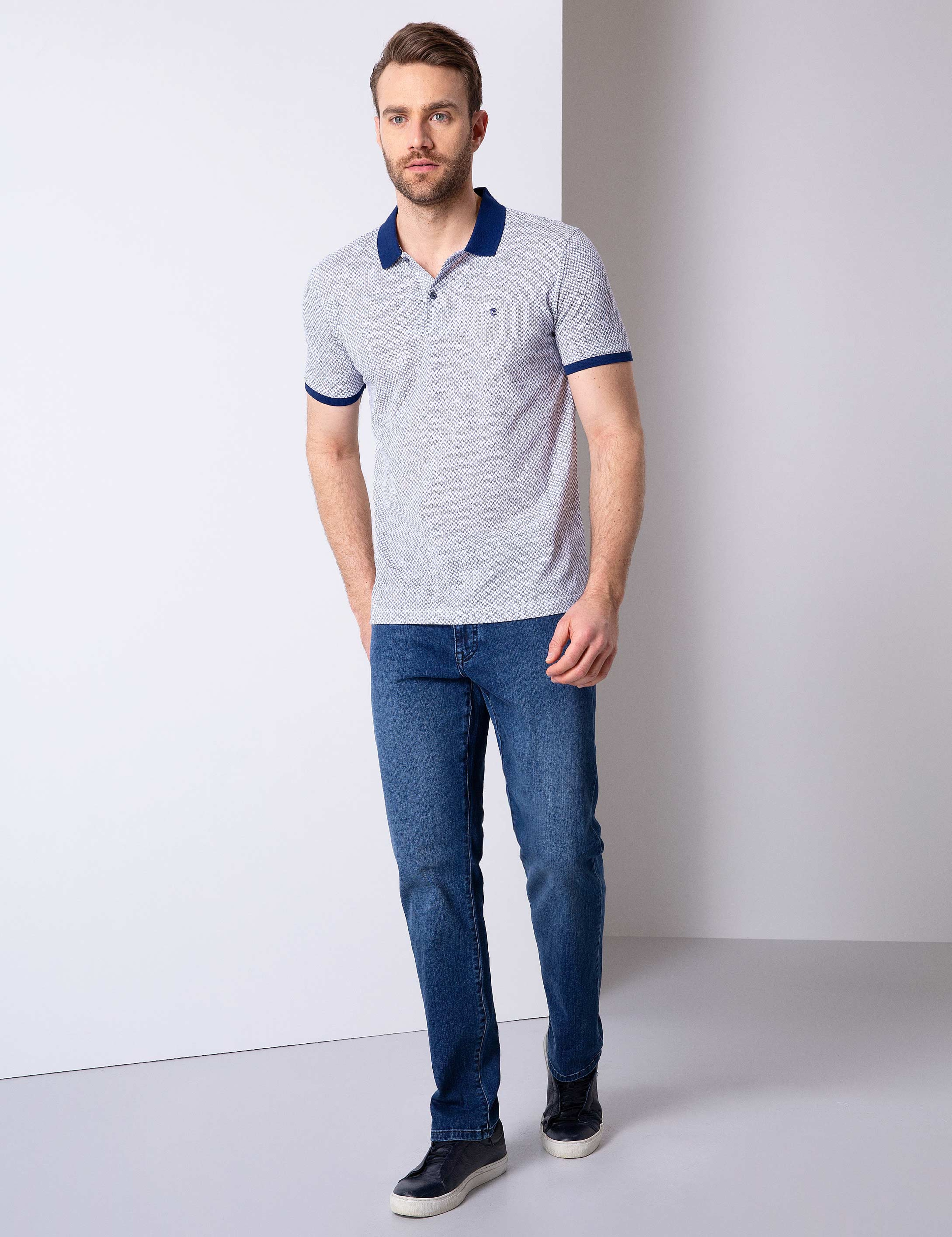 Lacivert Slim Fit Polo Yaka T-Shirt - Image 2