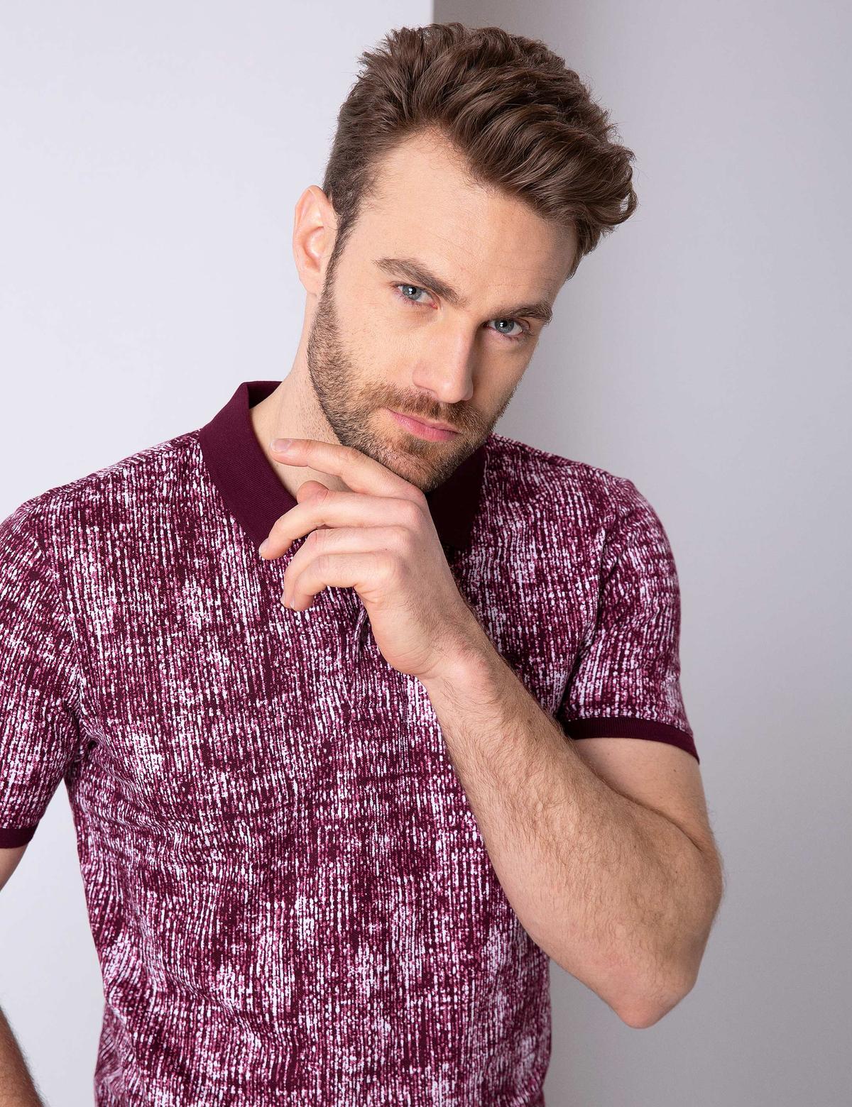 Bordo Slim Fit Tişört