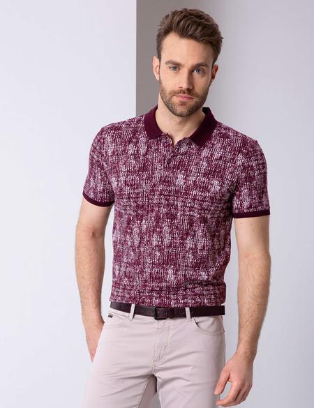 Bordo Slim Fit Tişört - 50205619014