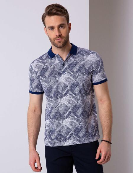 Lacivert Slim Fit Polo Yaka T-Shirt - 50205620001