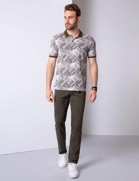 Yeşil Slim Fit Polo Yaka T-Shirt - 50205620016