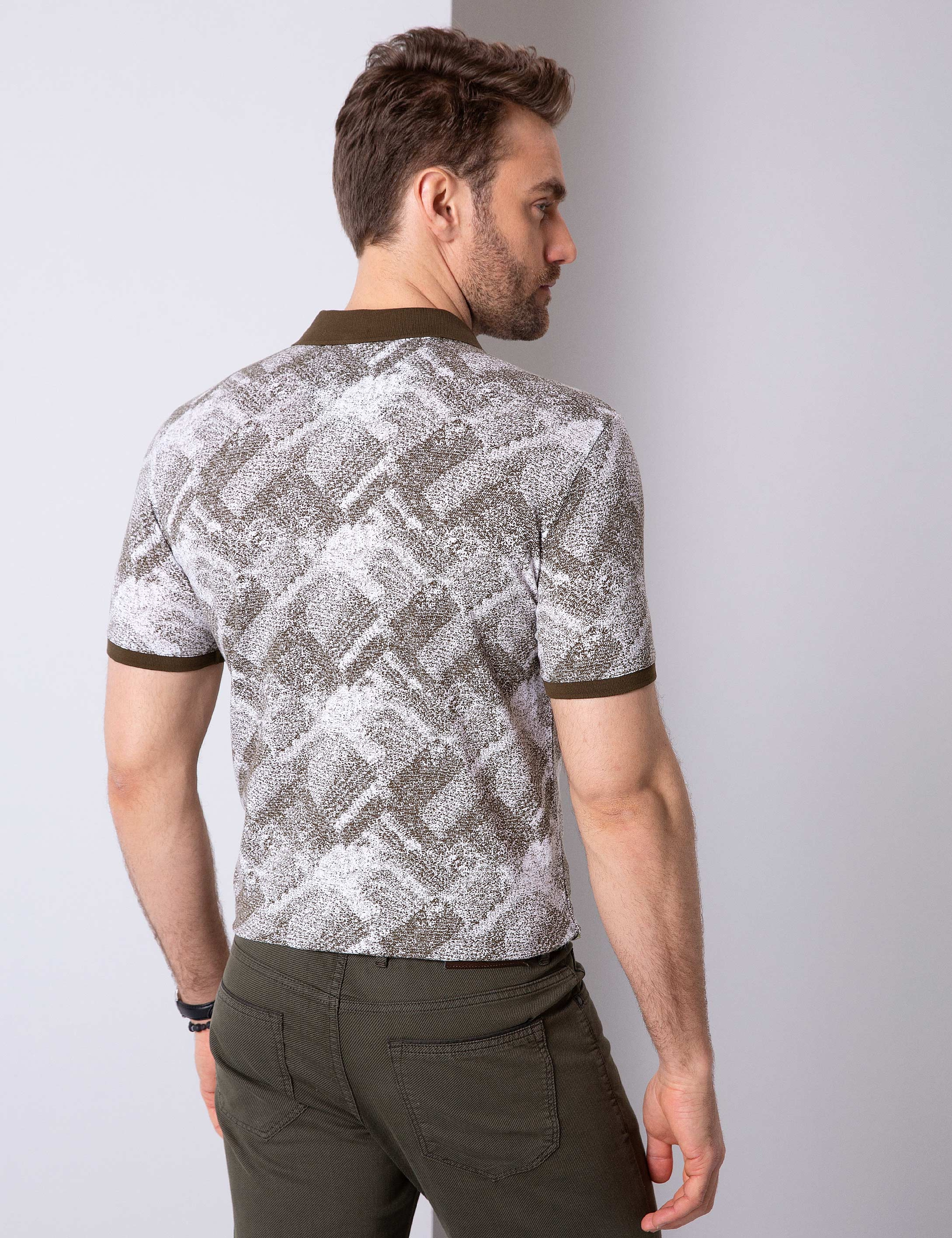 Yeşil Slim Fit Tişört - Image 3