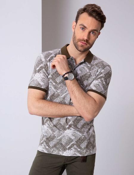 Yeşil Slim Fit Polo Yaka T-Shirt - 50205620016