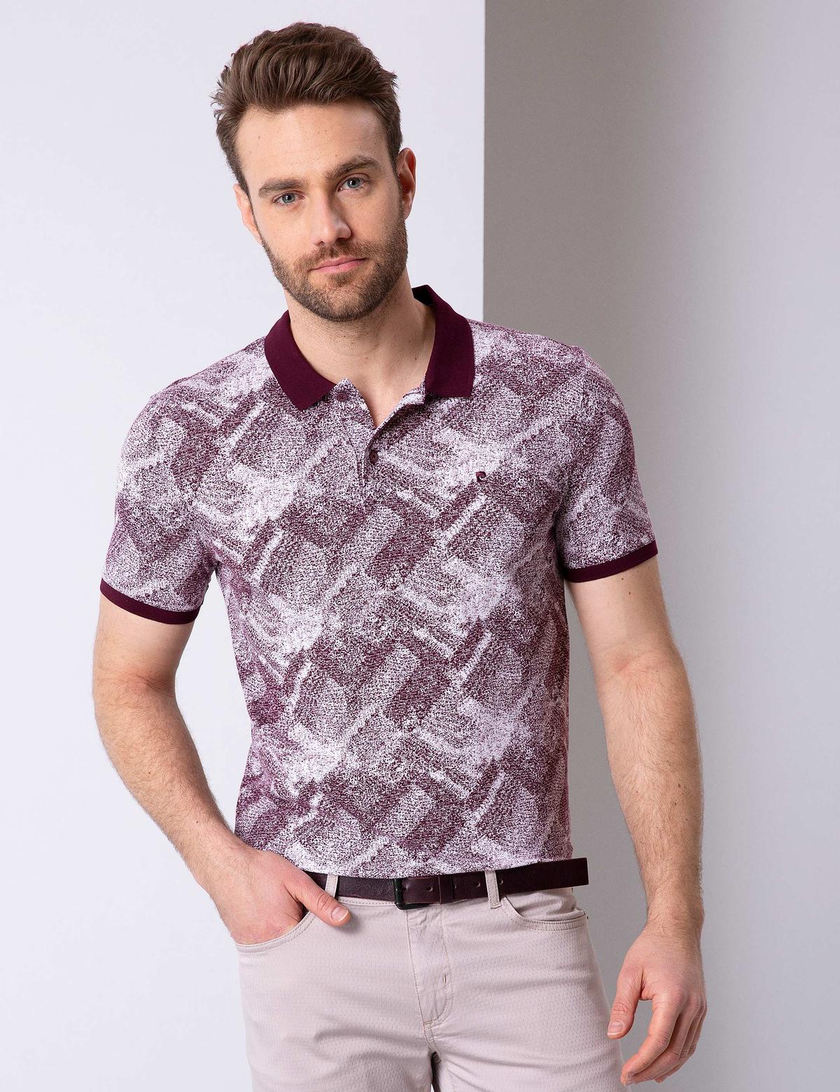 Bordo Slim Fit Polo Yaka T-Shirt - 50205620021