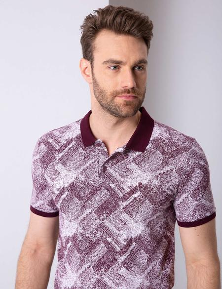 Bordo Slim Fit Polo Yaka T-Shirt - 50205620021