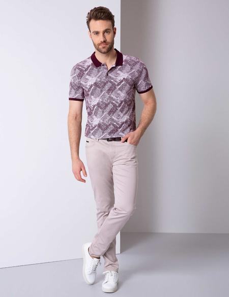 Bordo Slim Fit Polo Yaka T-Shirt - 50205620021