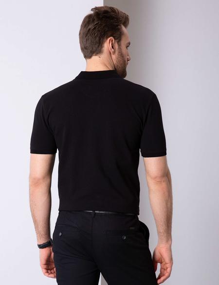 Siyah Slim Fit Polo Yaka T-Shirt - 50205622010