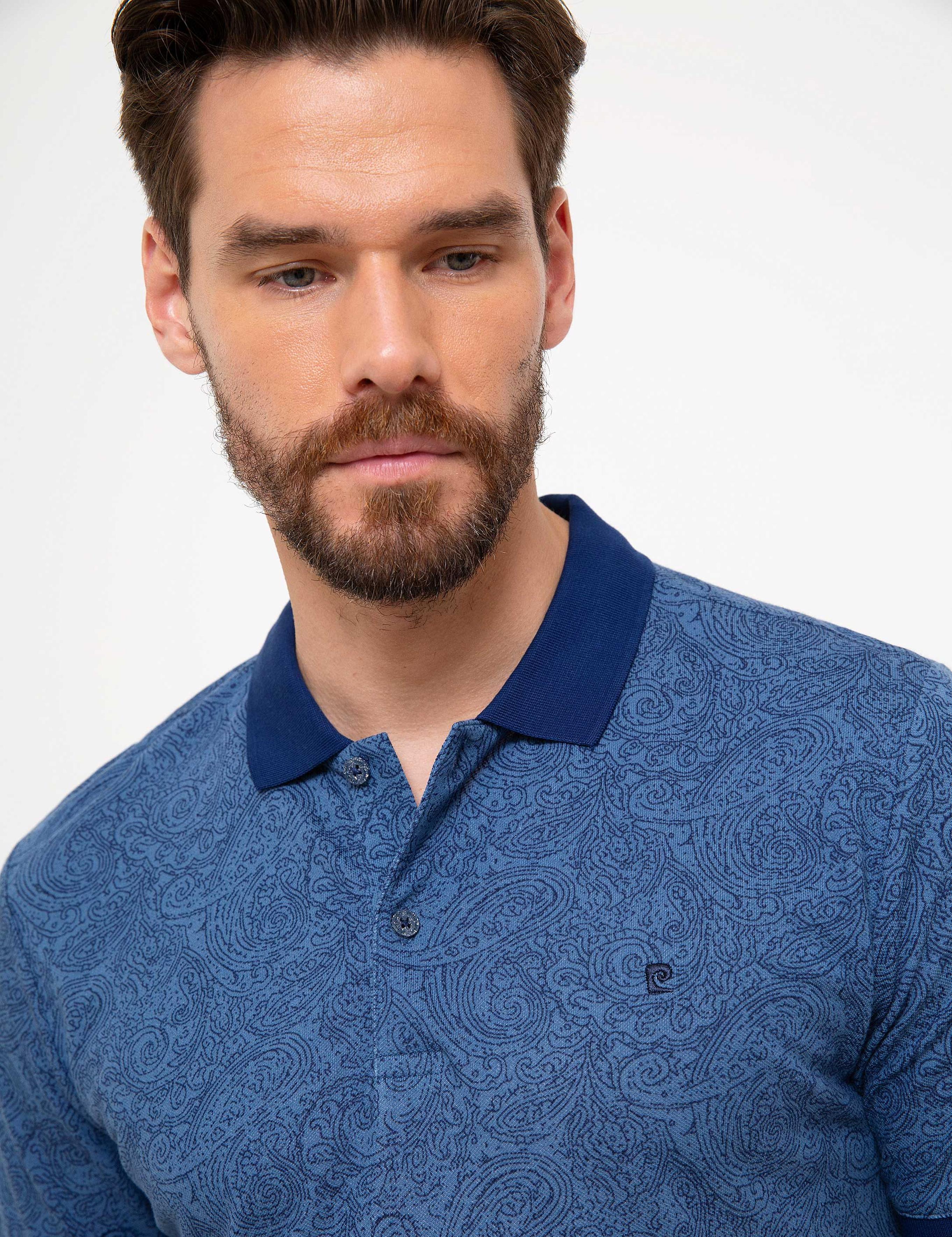 Lacivert Slim Fit Polo Yaka T-Shirt