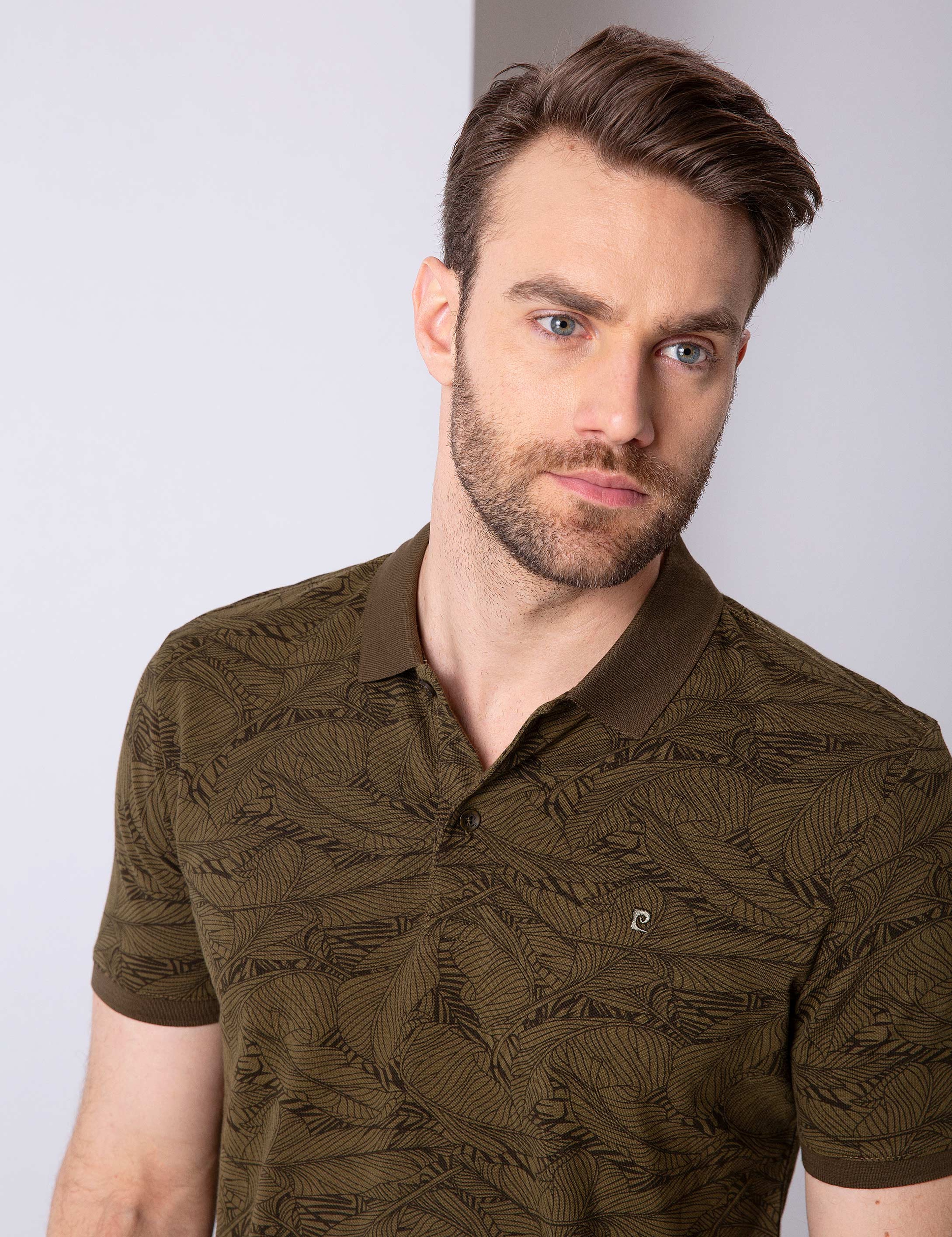 Haki Slim Fit Polo Yaka T-Shirt - Image 2