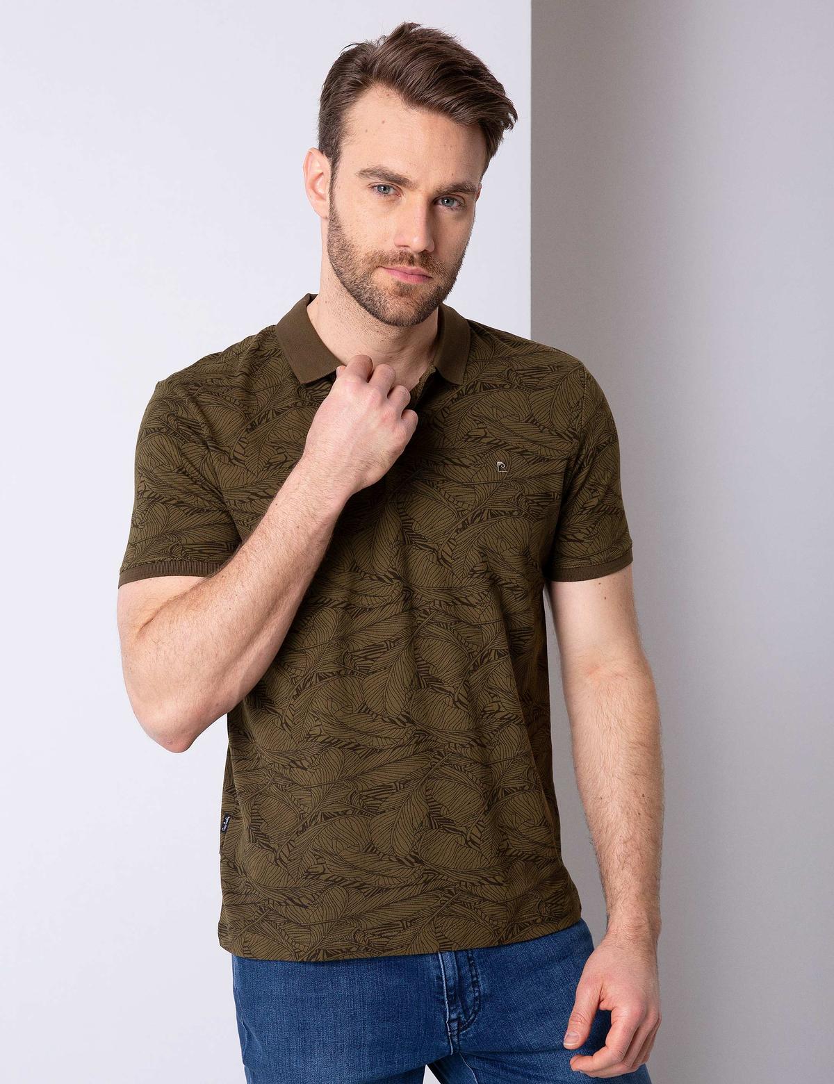 Haki Slim Fit Polo Yaka T-Shirt - 50205667041