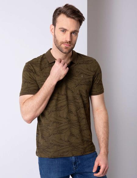 Haki Slim Fit Polo Yaka T-Shirt - 50205667041