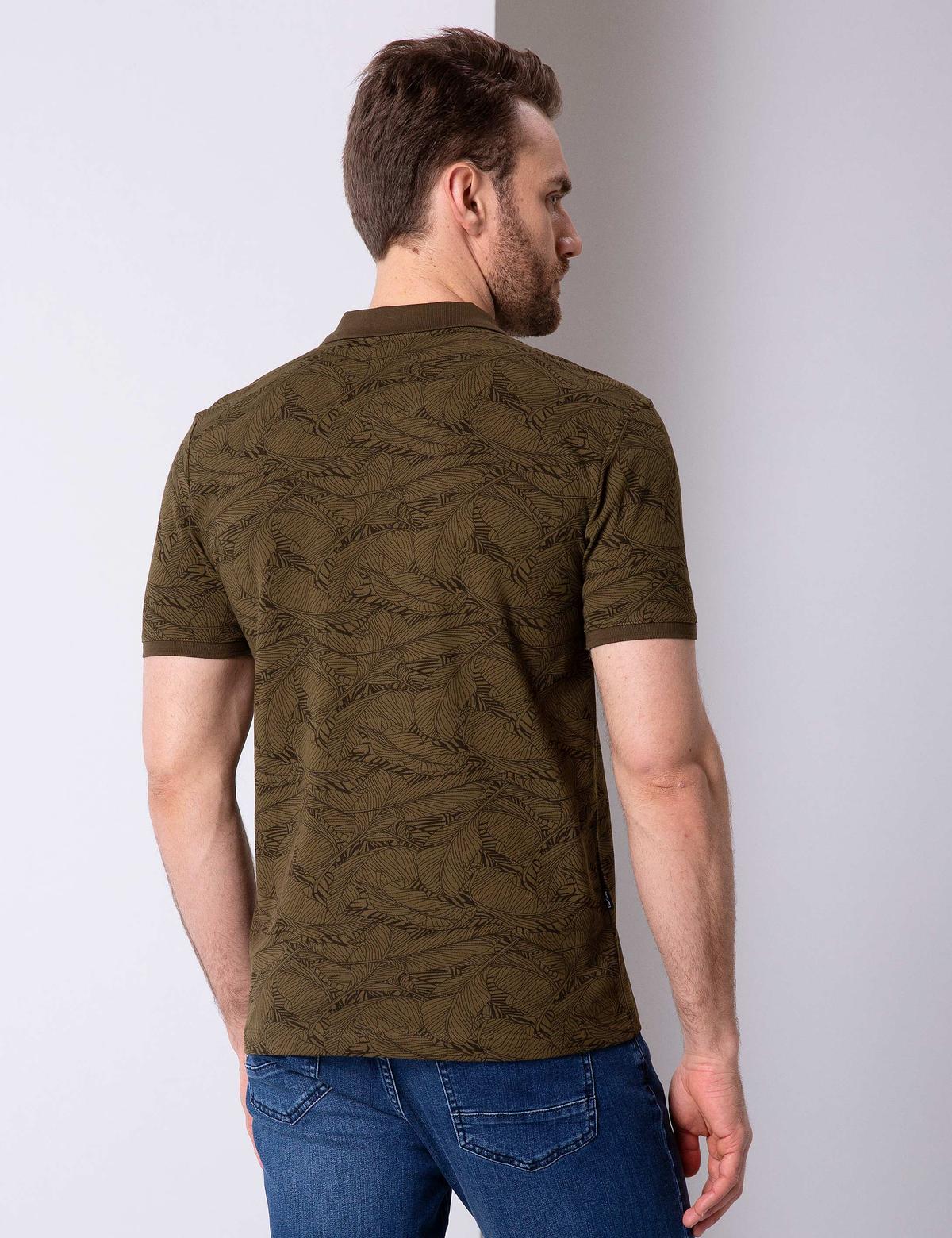 Haki Slim Fit Polo Yaka T-Shirt - 50205667041