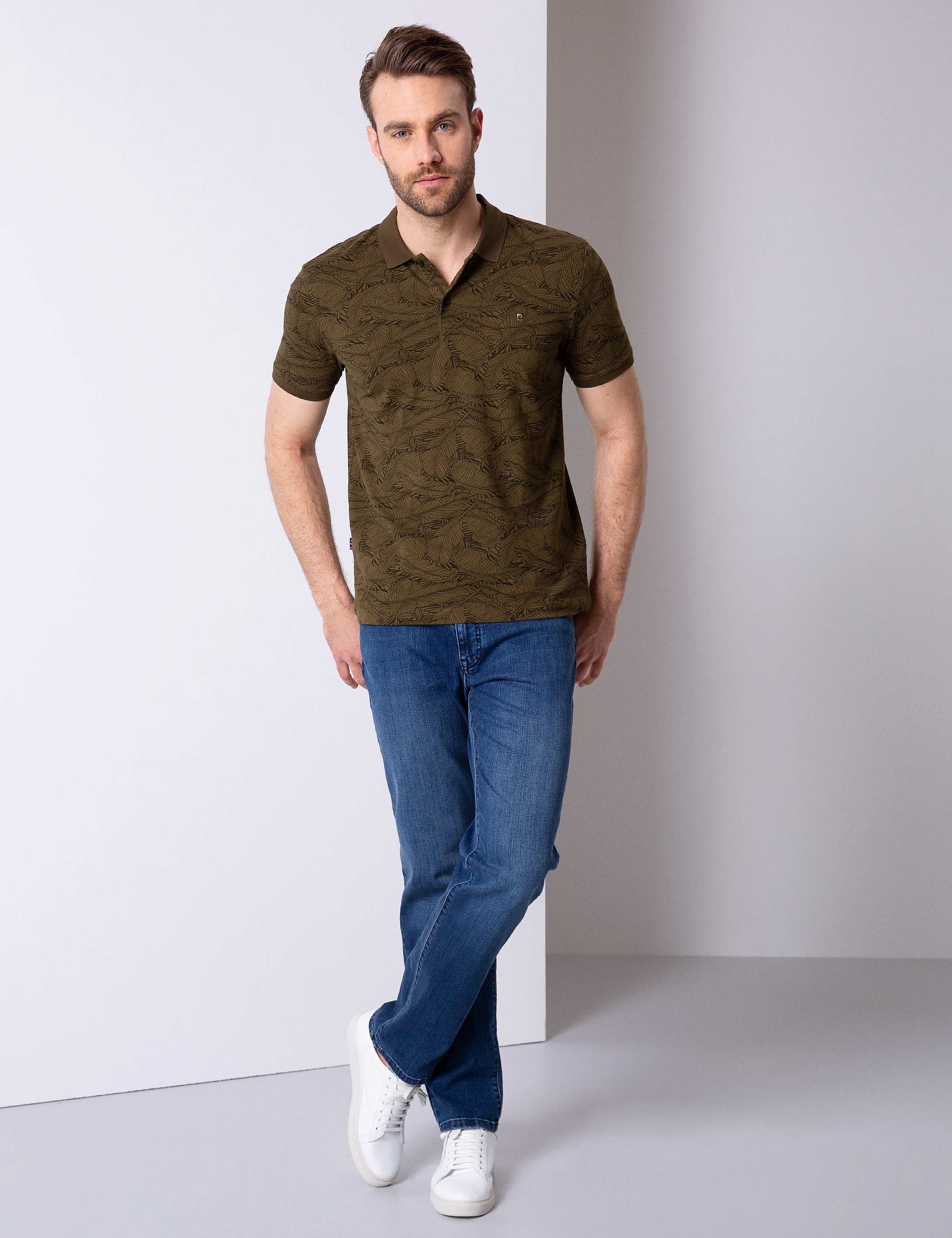 Haki Slim Fit Polo Yaka T-Shirt