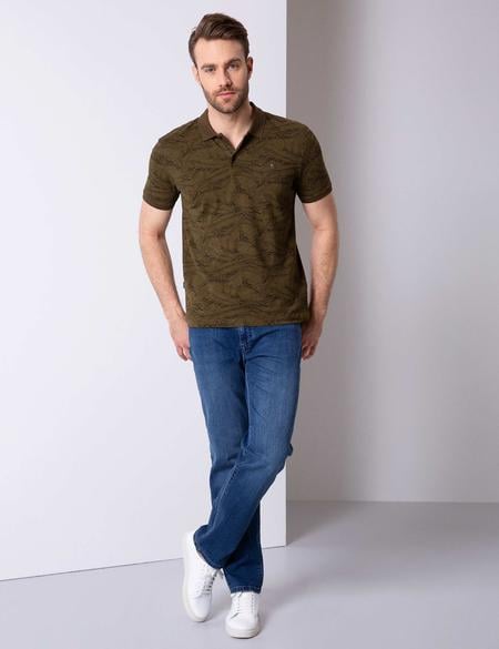 Haki Slim Fit Polo Yaka T-Shirt - 50205667041