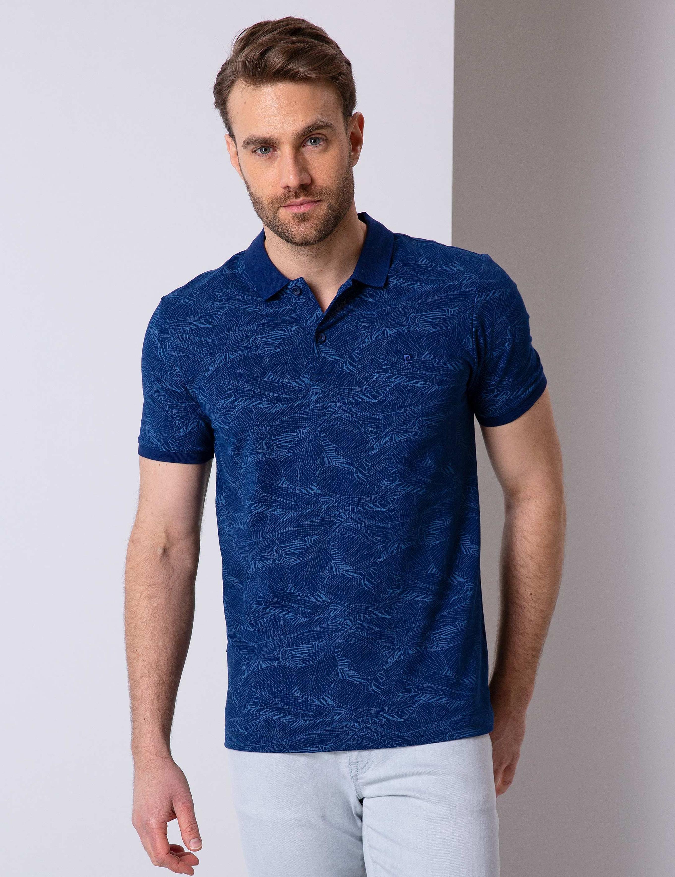 Lacivert Slim Fit Polo Yaka T-Shirt