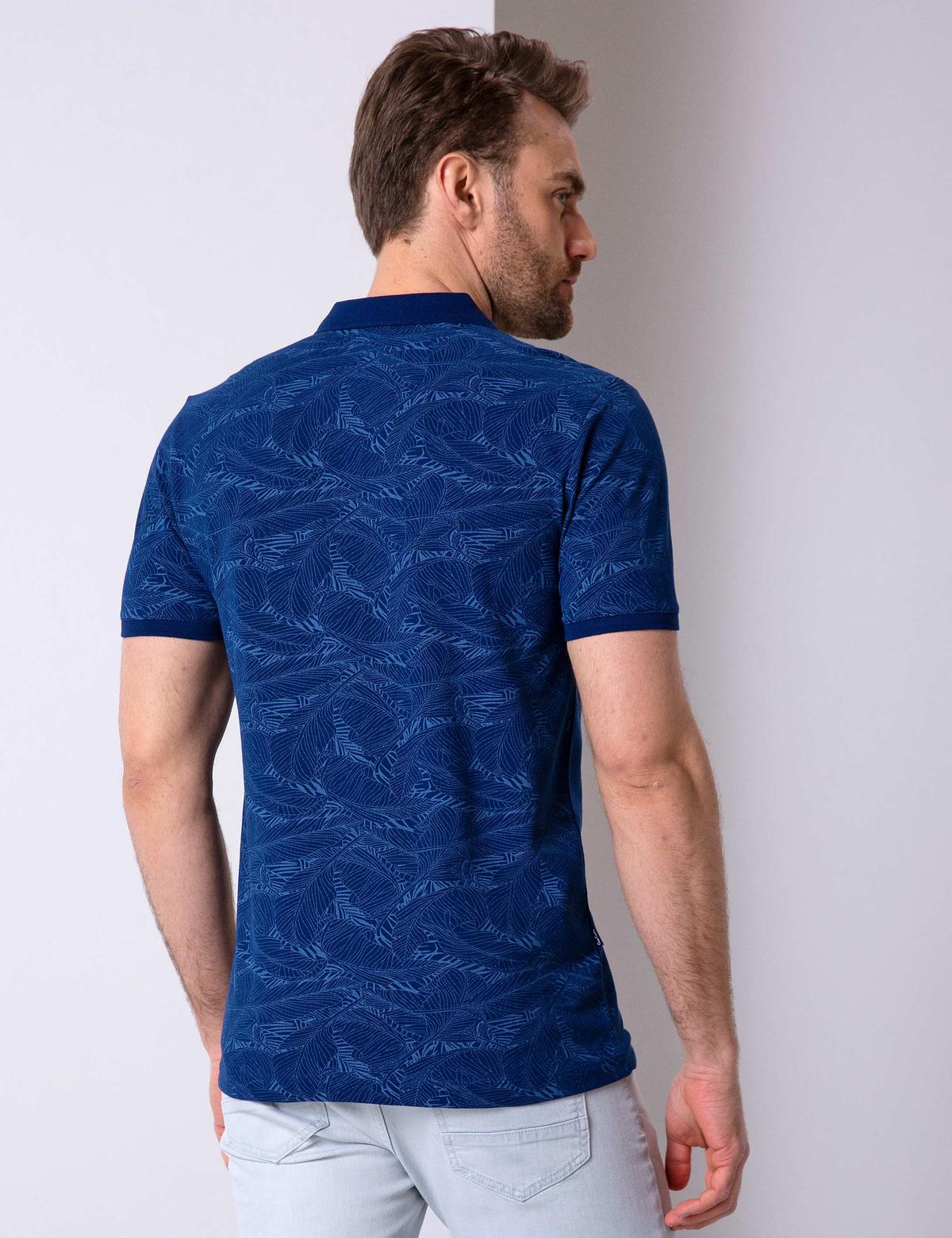 Lacivert Slim Fit Polo Yaka T-Shirt - 50205667053