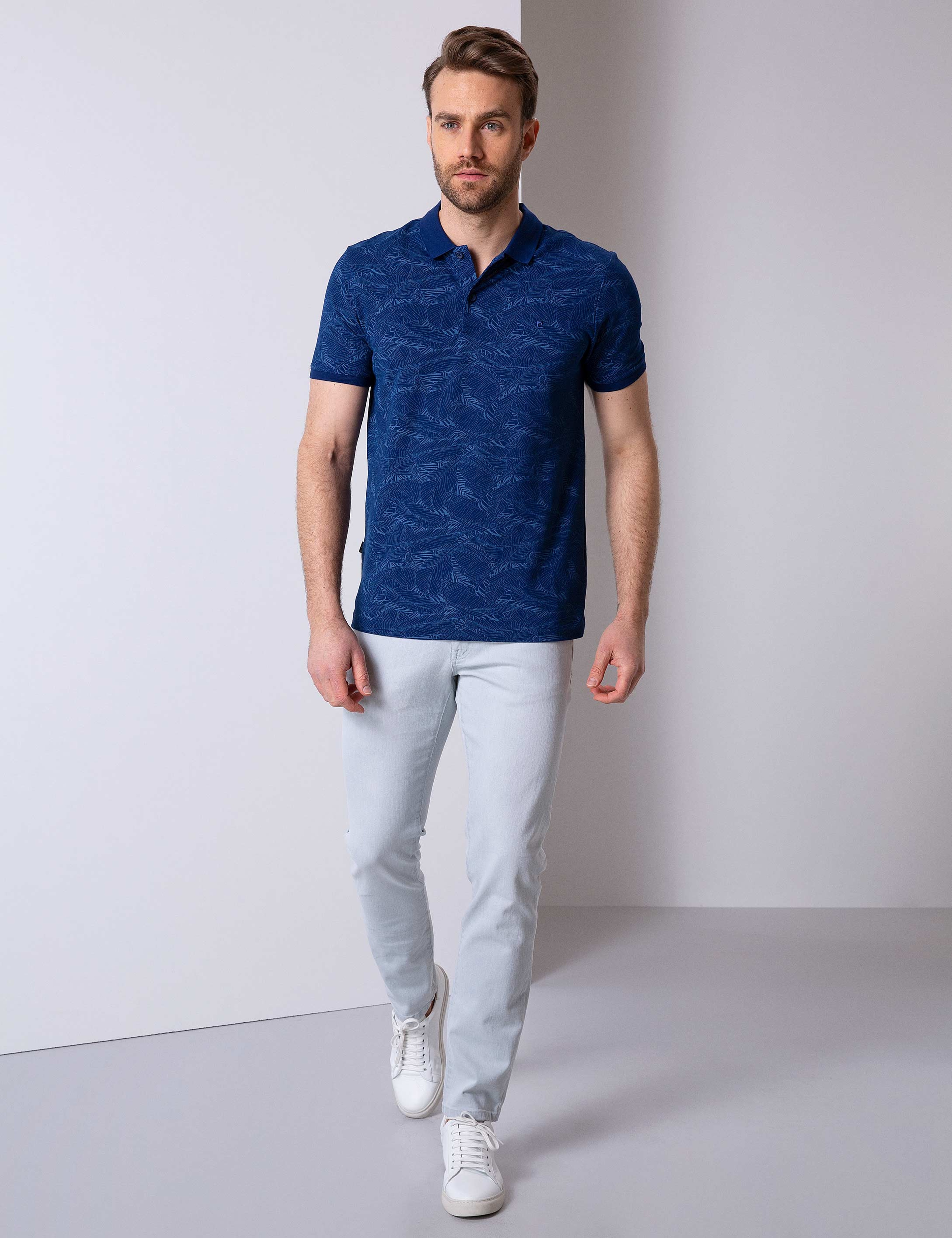 Lacivert Slim Fit Polo Yaka T-Shirt - Image 2