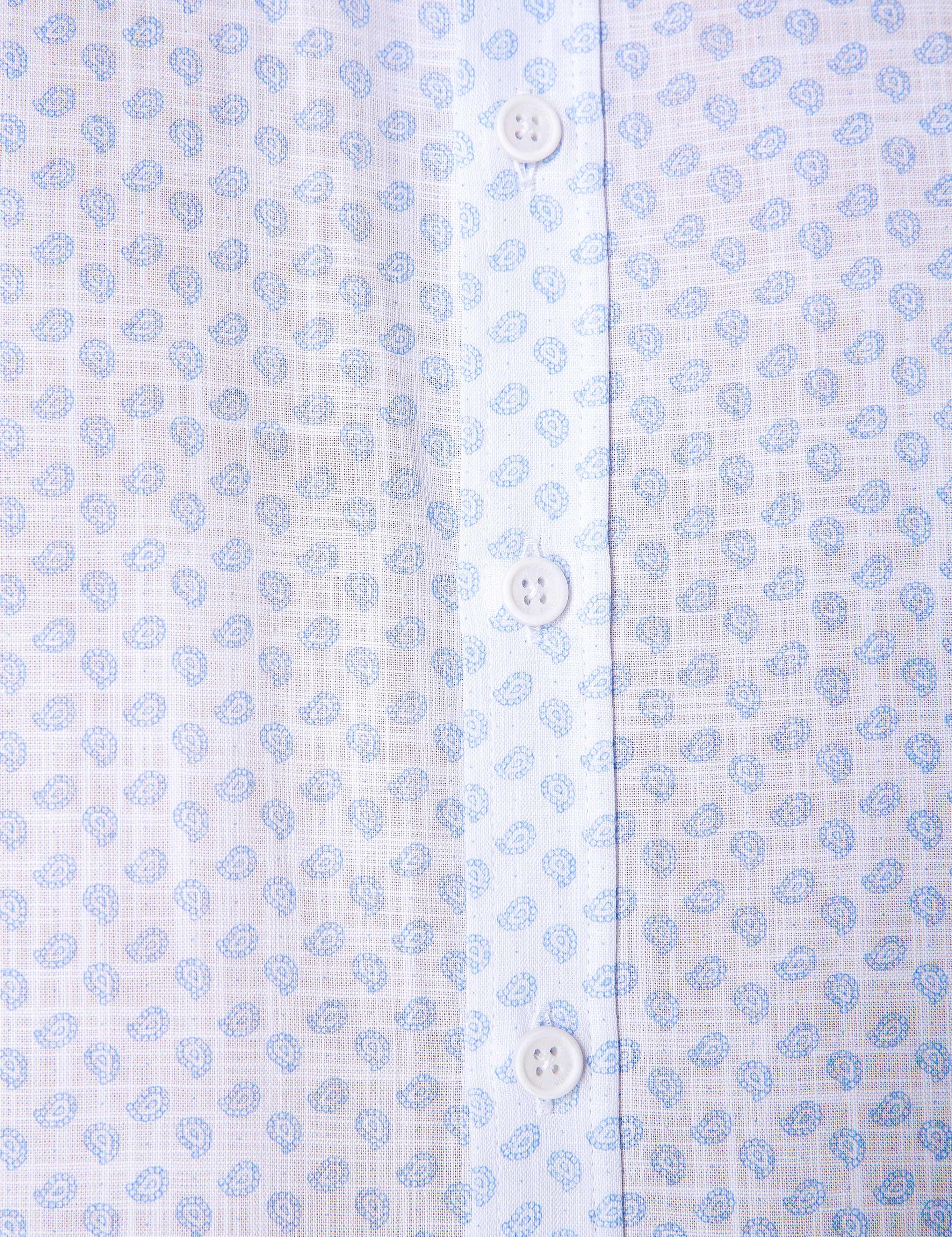 Mavi Slim Fit Kısa Kollu Gömlek