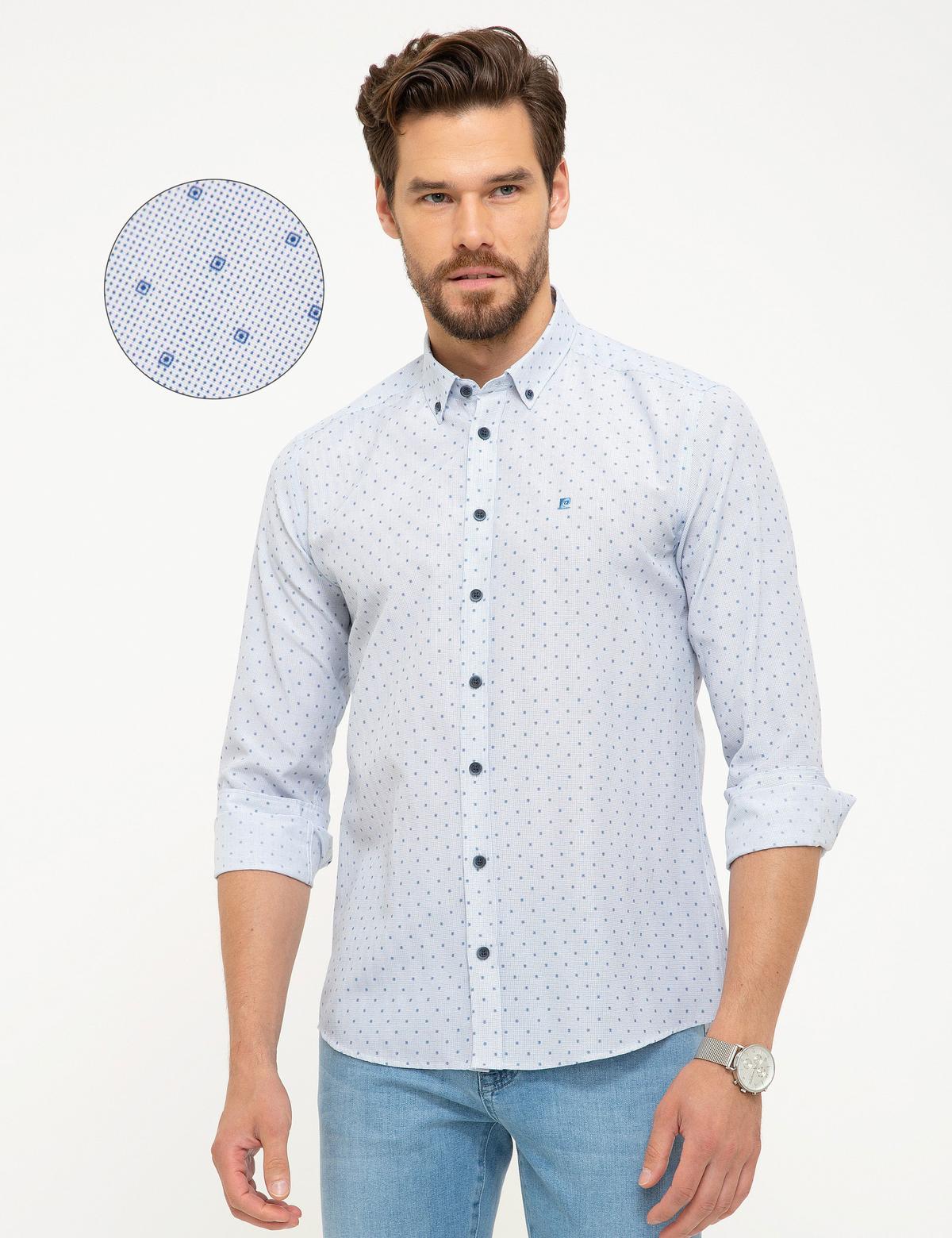 Mavi Slim Fit Uzun Kollu Gömlek