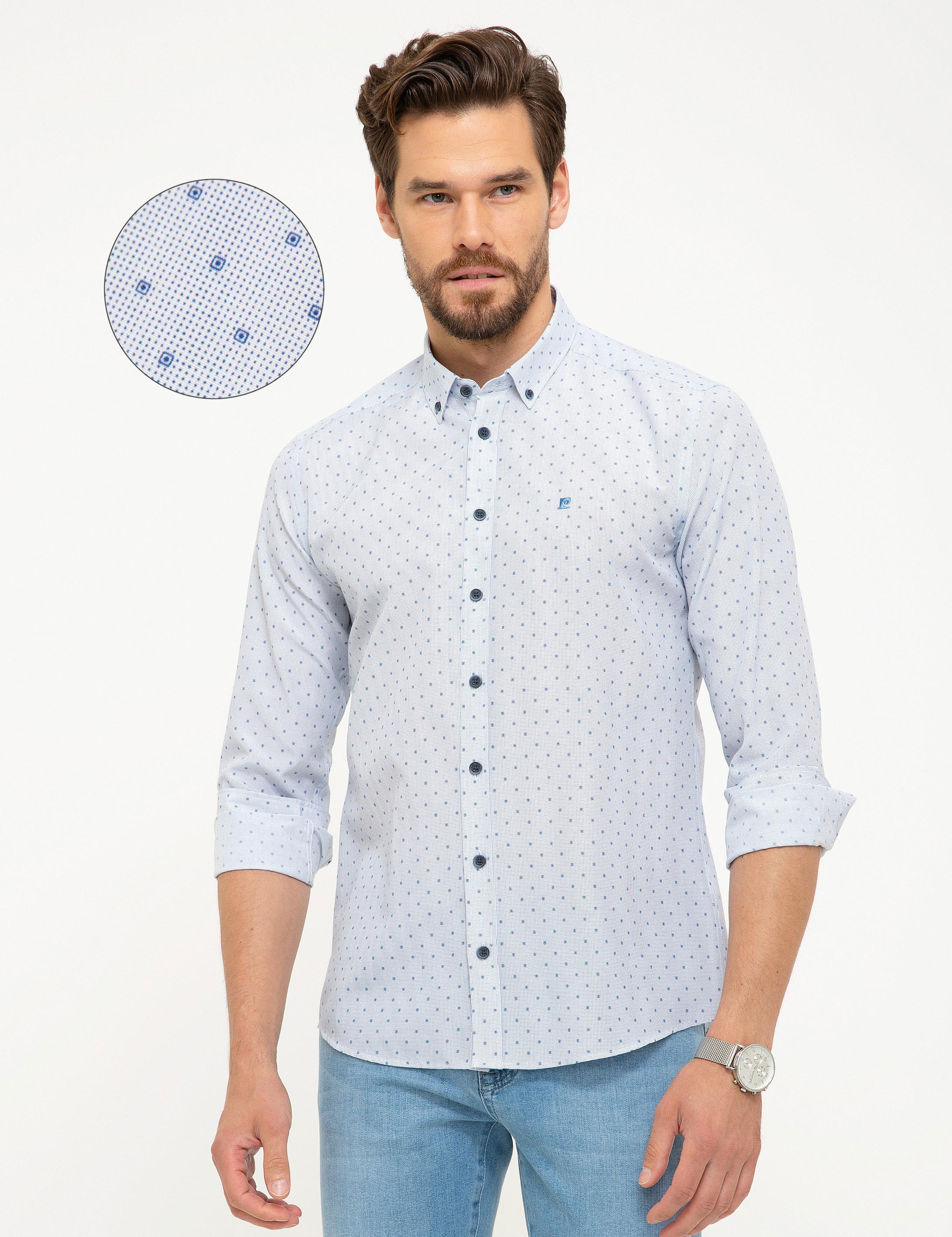 Mavi Slim Fit Uzun Kollu Gömlek