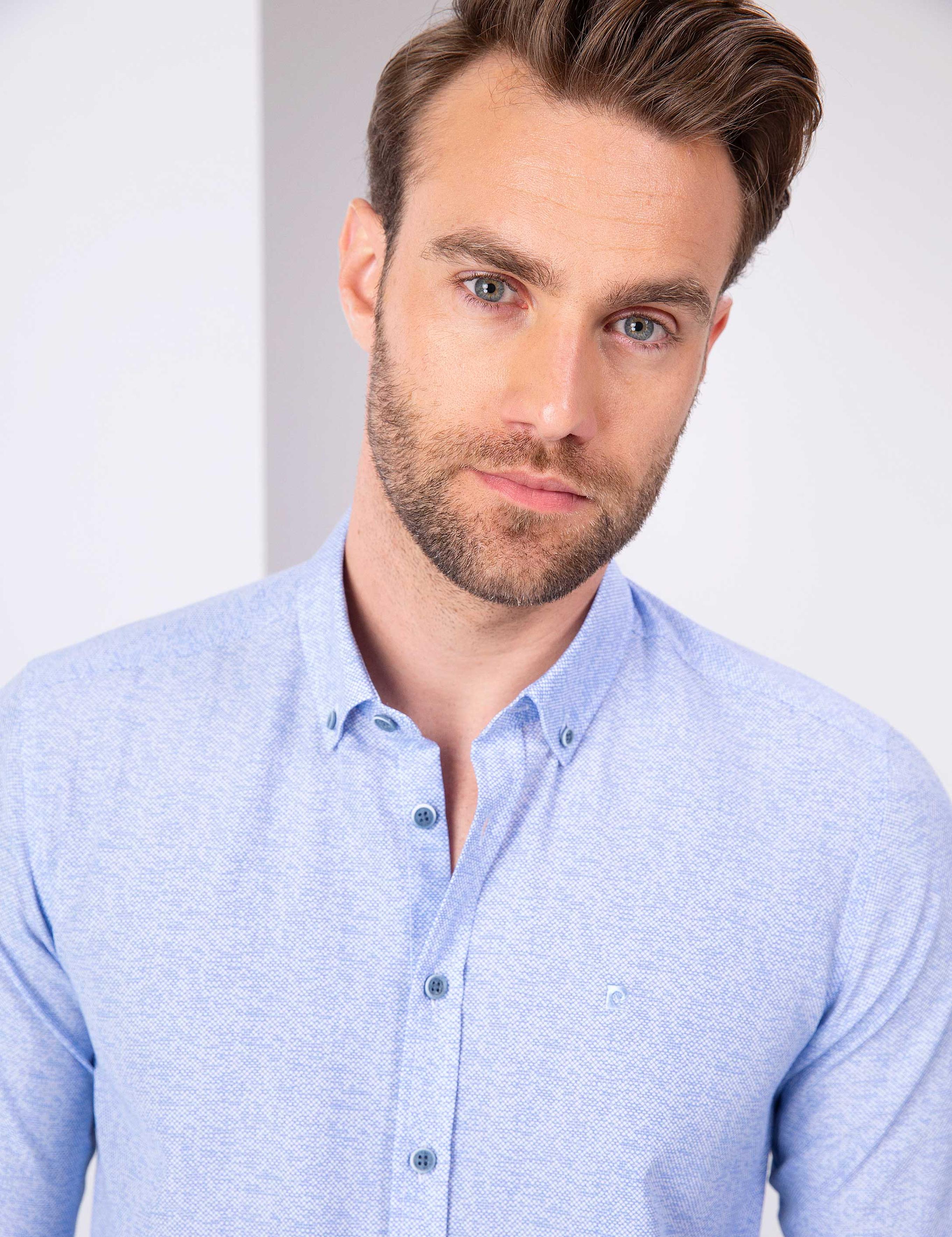 Mavi Slim Fit Uzun Kollu Gömlek