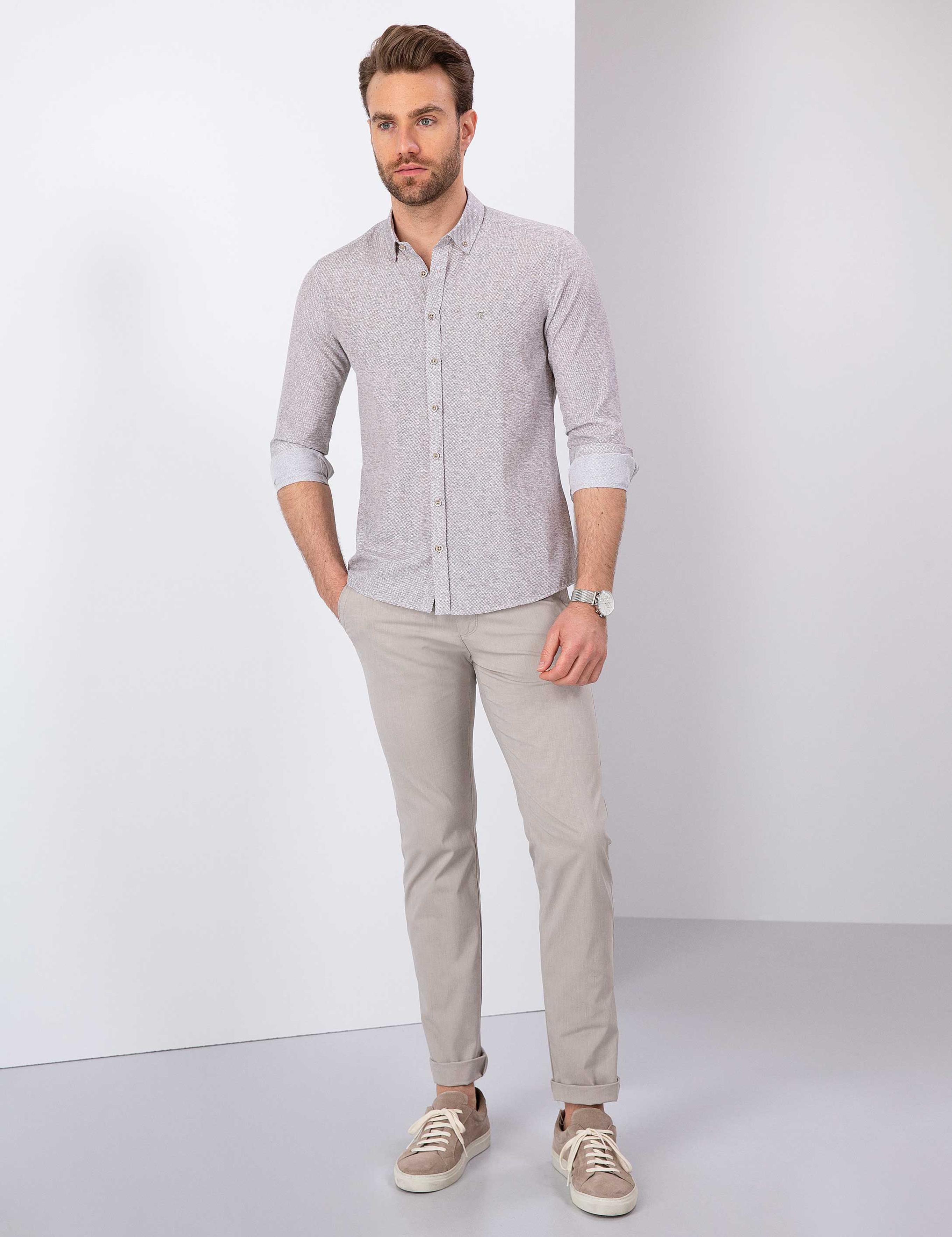 Yeşil Slim Fit Gömlek