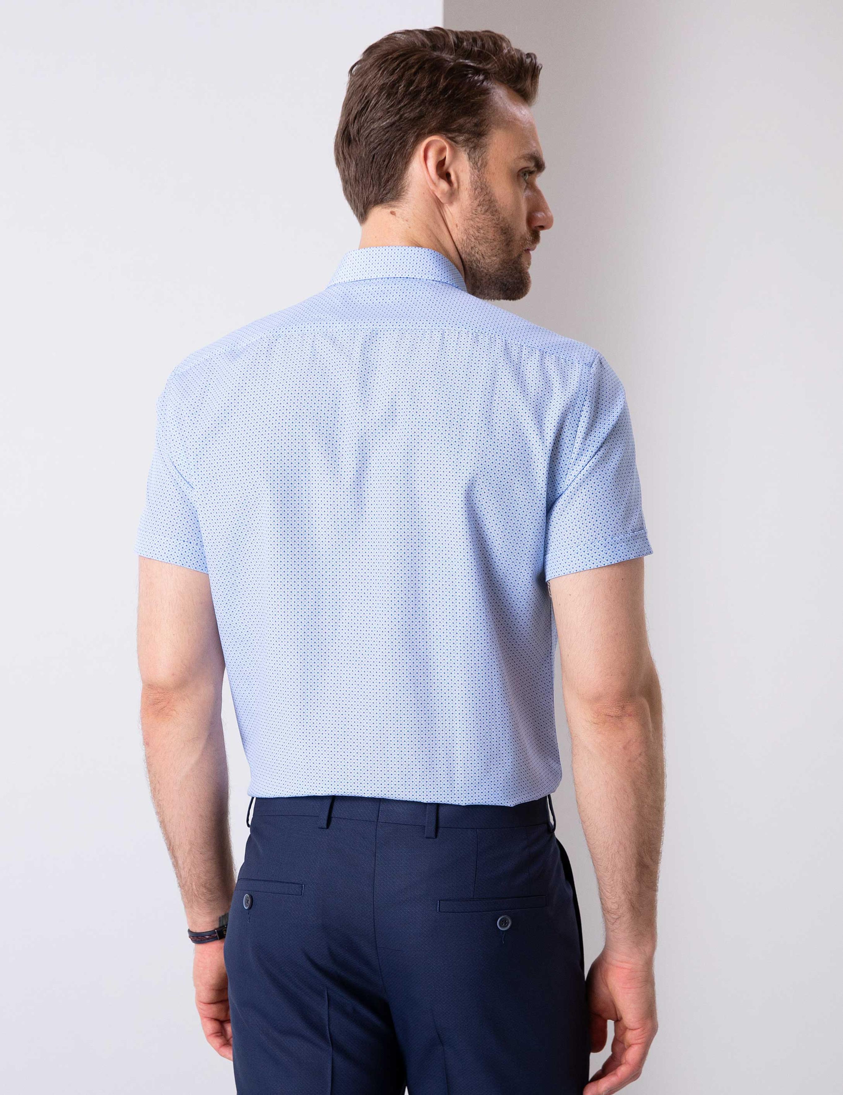 Mavi Regular Fit Kısa Kollu Gömlek