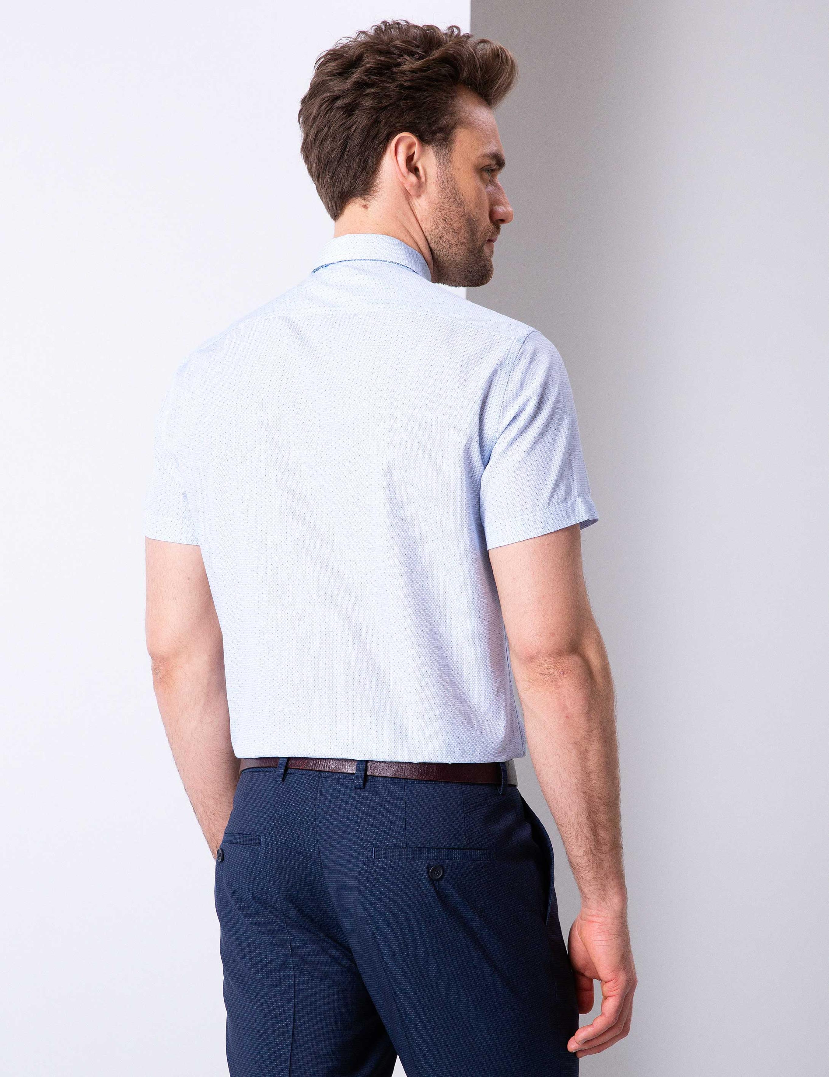 Mavi Regular Fit Kısa Kollu Gömlek