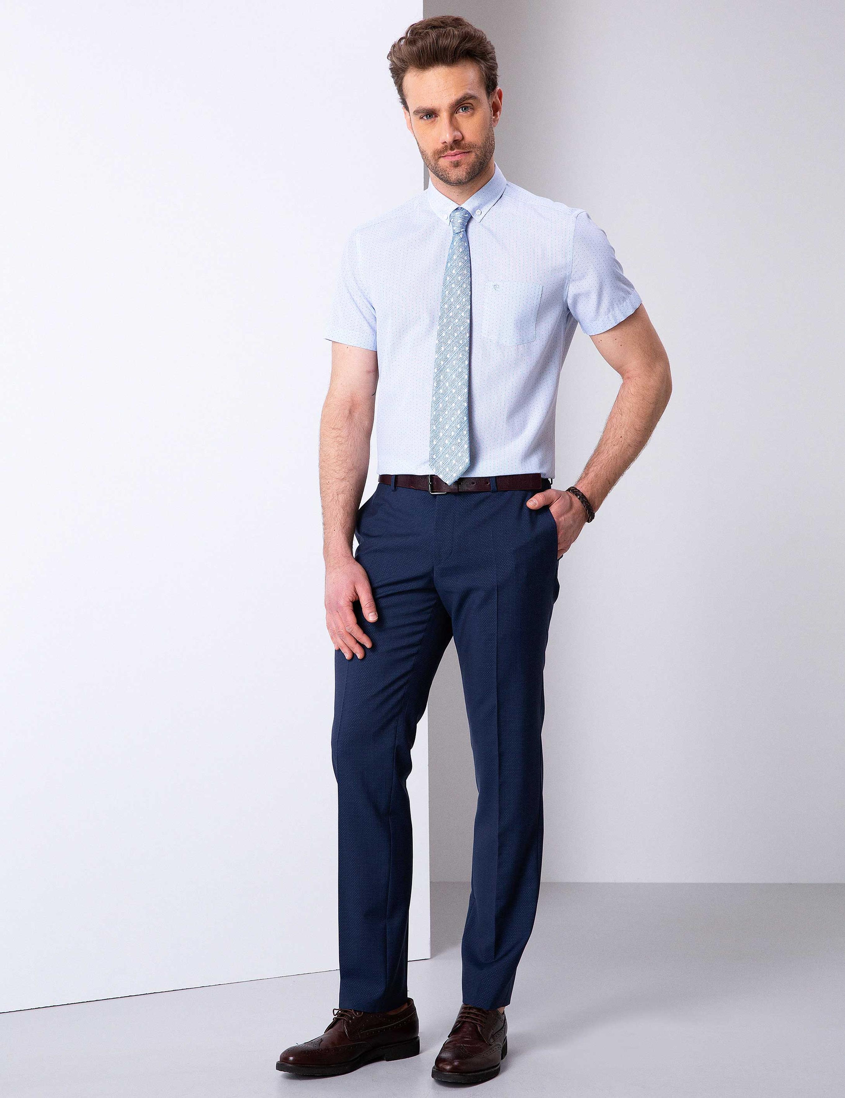 Mavi Regular Fit Kısa Kollu Gömlek