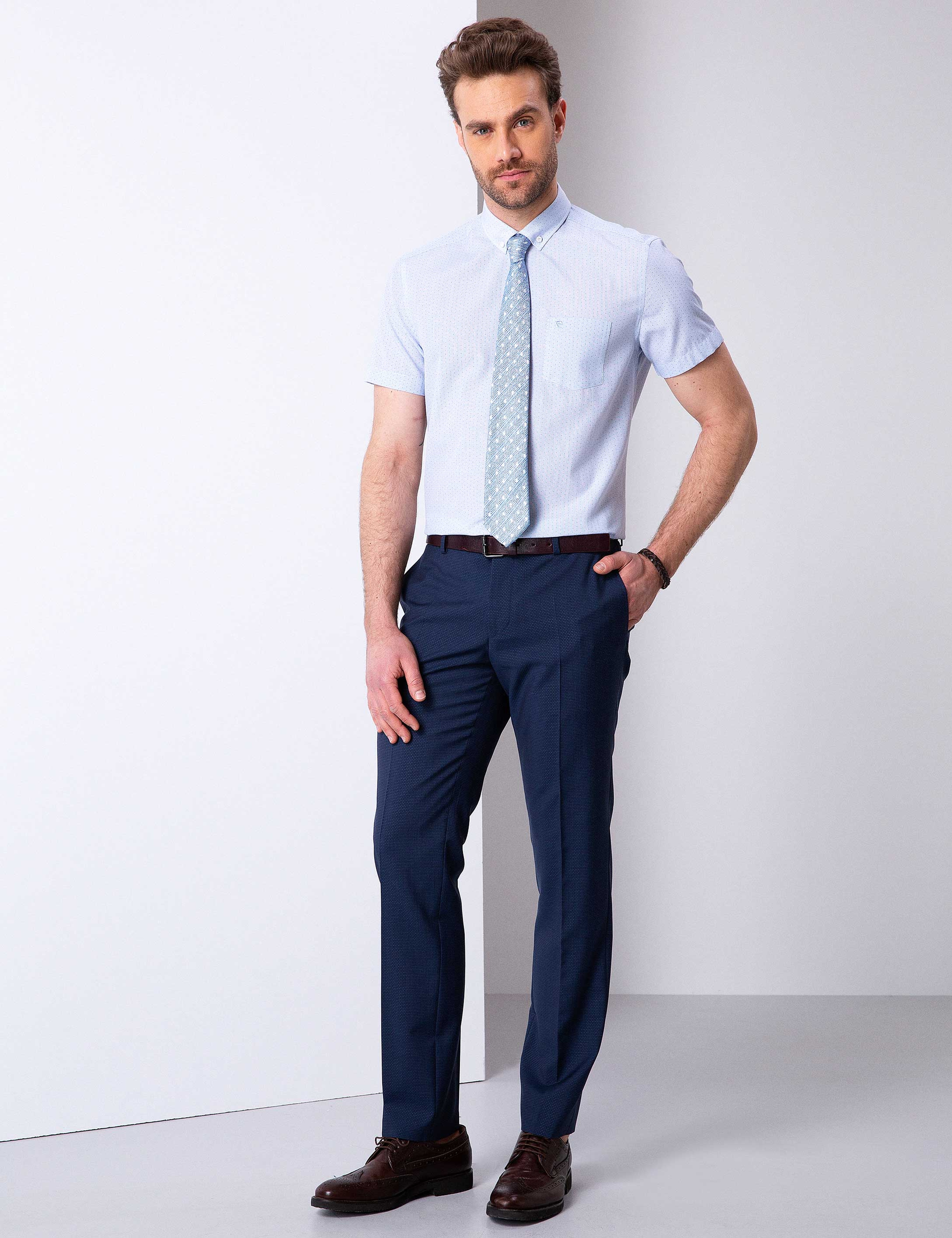 Mavi Regular Fit Kısa Kollu Gömlek